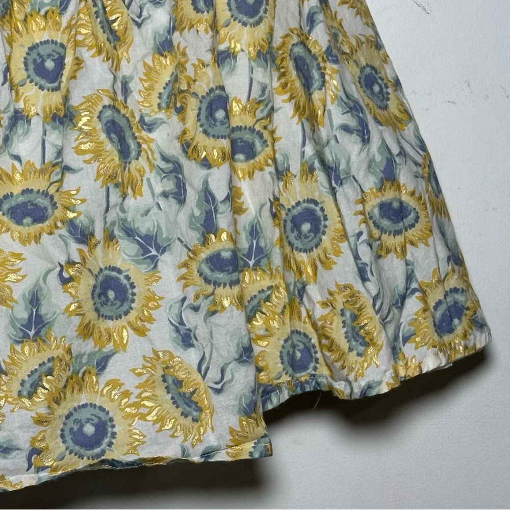 Tommy Bahama‎ Girls 3T Sunflower Dress Yellow Blue White Ruffle Summer floral
